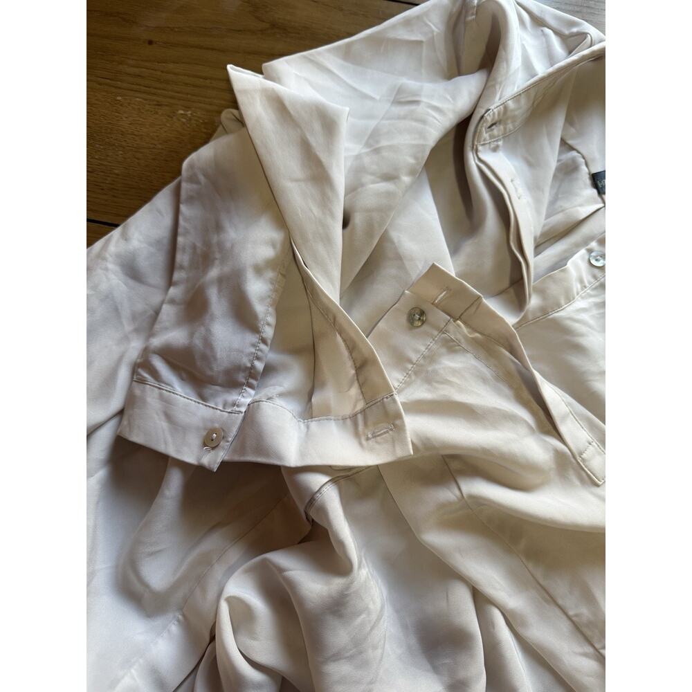 Marla Wynne Women Size XL White/Cream Button Down Tunic Top Shirt Polyester - Picture 8 of 14